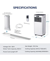 Vebreda 10000 Btu 4-in-1 Portable Air Conditioner with Dehumidifier and Fan Mode