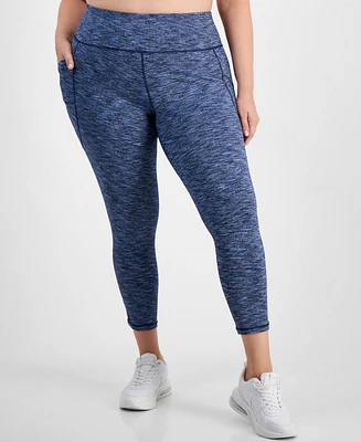 Id Ideology Plus High Rise Spacedye 7/8 Leggings, Created for Macy's