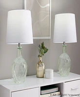 Lumisource Gloria Round 20" Contemporary Glass Accent - Set of 2 Lamp