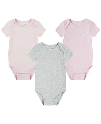 Nike Baby Boys or Girls Essentials Bodysuits, Pack of 3