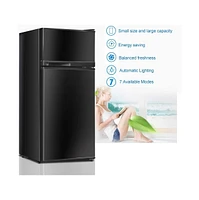 Sugift 2 Doors Cold-rolled Sheet Compact Refrigerator