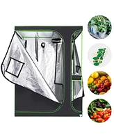 Yescom 60"x48"x80" 2in1 Grow Tent Reflective Mylar Hydroponic Plant Indoor