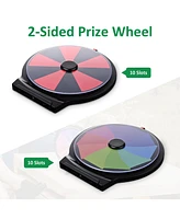 WinSpin 10" Double Sided Prize Wheel 10 Slots Spinning Game Dry Erase Carnival