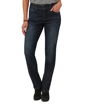 Democracy Petite "Ab"solution Straight-Leg Jeans