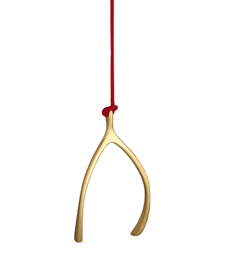 Waterford Christmas Wishbone Golden Ornament