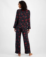 I.n.c. International Concepts Women's 2-Pc. Piped-Trim Satin Pajamas Set, Created for Macy's