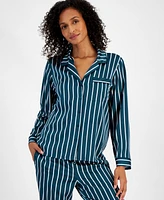 I.n.c. International Concepts Women's 2-Pc. Piped-Trim Satin Pajamas Set, Created for Macy's