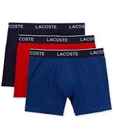 Lacoste Men's Regular Fit Logo Waistband Boxer Briefs, Pack of 3