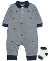 Little Me Baby Football Coverall & Socks Set