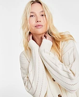 On 34th Women's Pointelle-Stitch Cardigan, Created for Macy's