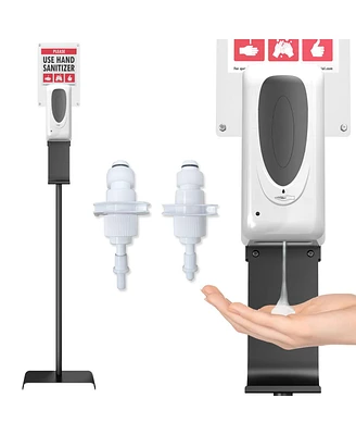 iTouchless Sensor Sanitizer Dispenser with Floor Stand and Sign Board, 1000 ml Capacity, For Gel, Liquid, Alcohol, for Enhanced Hygiene