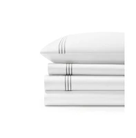 Standard Textile Home Embroidered Sateen Sheet Set, Twin Xl