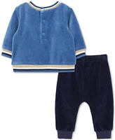 Little Me Baby Boys Velour Sweatshirt & Pants Set