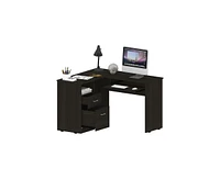 Fm Furniture Raleigh L-Shaped Desk, Two Drawers, One Shelf