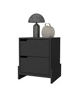 Fm Furniture Lovell Nightstand with Sturdy Base and 2-Drawers