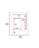 Fm Furniture Future Bar Cabinet, Six Built-in Wine Rack, One Open Drawer