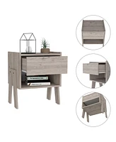 Fm Furniture Hyacinth Nightstand, One Drawer, Open Shelf