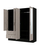 Fm Furniture Florencia L Mirrored Armoire