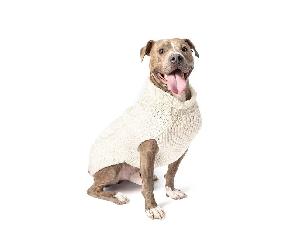 Chilly Dog Cable Knit Natural