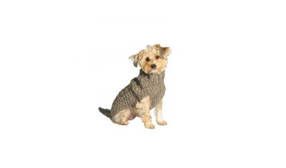 Chilly Dog Cable Knit Gray