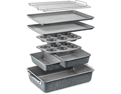 Bakken 8-Piece Stackable Bakeware Set - Ceramic Non-Stick Coating, Baking Sheets, Assorted Baking Pans, Ptfe, Pfoa & Pfos Free