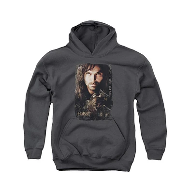 Hobbit Boys Youth Kili Poster Pull Over Hoodie / Hooded Sweatshirt