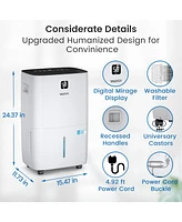 Waykar 150 Pint Dehumidifier with Pump for Basement & Extra Large Room, 7,000 Sq.Ft