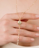 Ettika Polished Pebble Crystal Chain Lariat