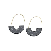 Sohi Women's Marble Hoop Earrings