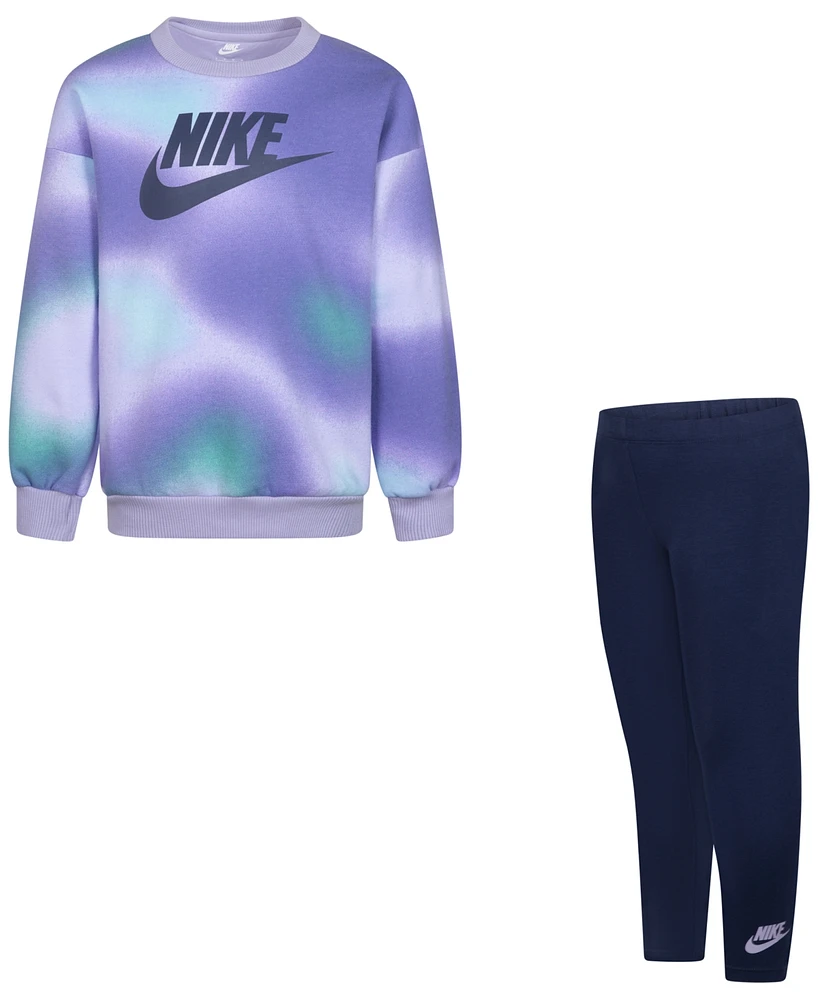 Nike Toddler Girls Solarized Crewneck Top & Leggings, 2-Piece Set