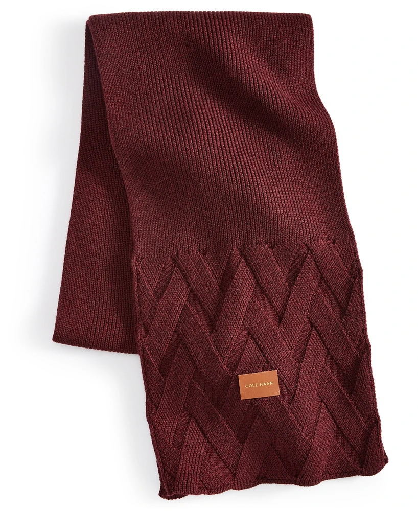 Cole Haan Lattice Ribbed Scarf