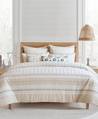 Levtex Pickford Dotted Stripe 3-Pc. Duvet Cover Set, Full/Queen