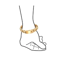 Bling Jewelry Solid Heavy Miami Curb Link Chain Bracelet Gold Plated Stainless Steel 9 Inch