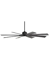 70" Defender Modern Large Indoor Outdoor Ceiling Fan with Led Light Remote Control Matte Black Damp Rated for Patio Exterior House Home Porch Gazebo G