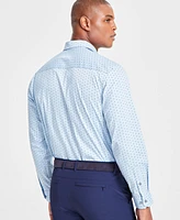 Alfani Men's Regular-Fit Printed Dress Shirt, Created for Macy's