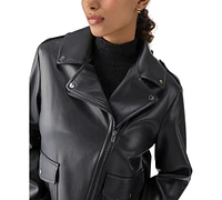 Sanctuary Women's Ryder Faux-Leather Moto Jacket