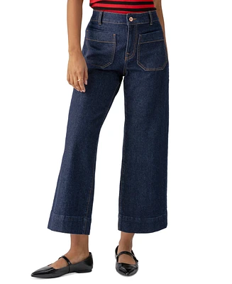 Sanctuary Women's The Marine Comfort-Stretch Wide-Leg Jeans