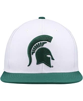 Mitchell & Ness Men's White/Green Michigan State Spartans 2-Tone 2.0 Snapback Hat