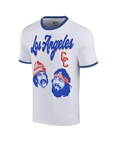 Ripple Junction Men's White Cheech Chong Los Angeles Baseball Ringer T-Shirt