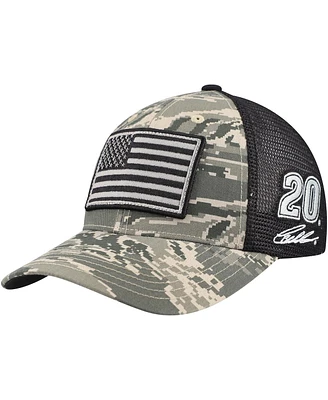 Joe Gibbs Racing Team Collection Men's Camo Christopher Bell Flag Adjustable Hat