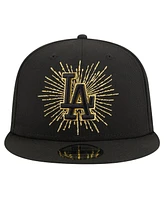 New Era Men's Black Los Angeles Dodgers Metallic Logo 9FIFTY Snapback Hat