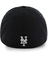 '47 Brand Men's Black New York Mets Crosstown Classic Franchise Fitted Hat