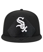 New Era Men's Black Chicago White Sox Shadow Logo 59FIFTY Fitted Hat