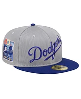 New Era Men's Gray Los Angeles Dodgers Pivot Mesh 59FIFTY Fitted Hat