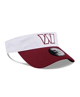 New Era Men's White/Burgundy Washington Commanders 2024 Nfl Training Camp Adjustable Visor