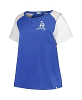 '47 Brand Women's Royal/Gray Los Angeles Dodgers Plus Henley T-Shirt