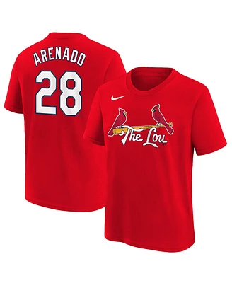 Nike Big Boys and Girls Nolan Arenado Red St. Louis Cardinals 2024 City Connect Name Number T-Shirt