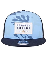 New Era Men's Navy Houston Astros Bikini Bottom Trucker 9FIFTY Snapback Hat