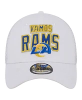 New Era Men's White Los Angeles Rams Breakers 39THIRTY Flex Hat