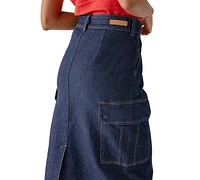 Sanctuary Women's Essential Denim Midi Cargo Skirt